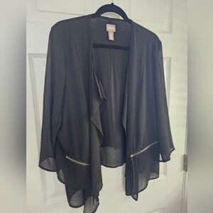 Chico's Black Sheer Cardigan